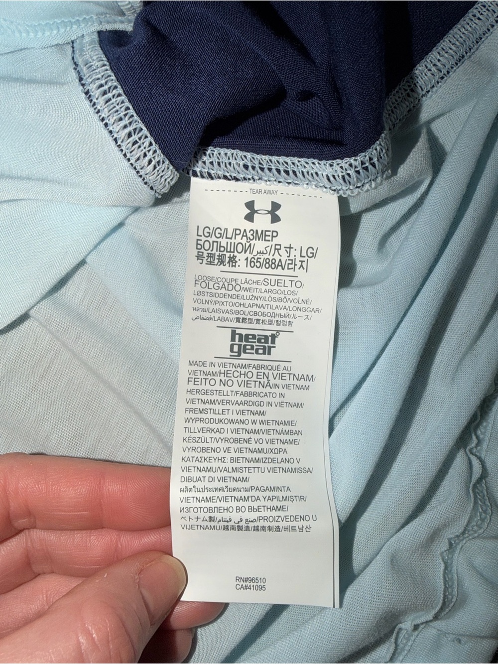 NWT Under Armour Threadborne HeatGear Hoodie Aqua Navy Women’s Large - Picture 10 of 11